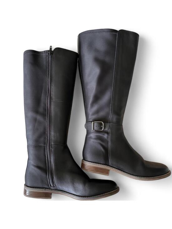 Clarks Shoes - Clarks Camzin Women’s Black Leather Knee High Boots Size 8.5